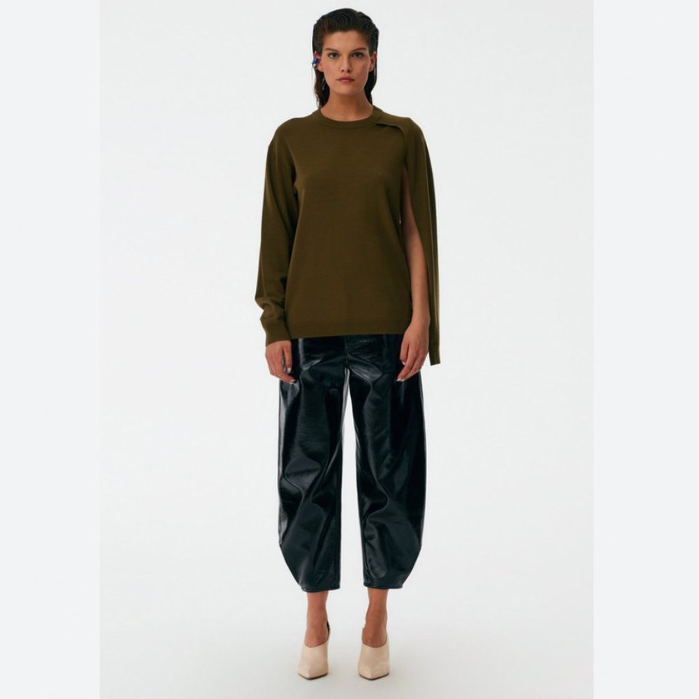 TIBI Faux Patent Leather Sculpted Pant (Brancusi) - size 29